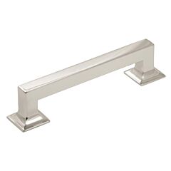 Studio Style 5-1/32 Inch (128mm) Center to Center, Overall Length 6-1/8 Inch Polished Nickel Cabinet Pull/Handle