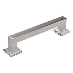 Studio Style 5-1/32 Inch (128mm) Center to Center, Overall Length 6-1/8 Inch Satin Nickel Cabinet Pull/Handle