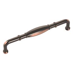 Williamsburg Style 5-1/32 Inch (128mm) Center to Center, Overall Length 5-7/16 Inch Oil-Rubbed Bronze Highlighted Kitchen Cabinet Pull/Handle