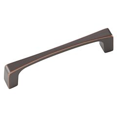 Rochester 3-3/4 Inch (96mm) Center to Center, Overall Length 4-1/8 Inch Oil-Rubbed Bronze Highlighted Kitchen Cabinet Pull/Handle