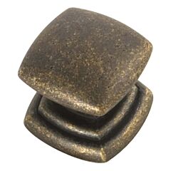 Euro-Contemporary Style Cabinet Hardware Knob, Windover Antique 1-1/4 Inch length.