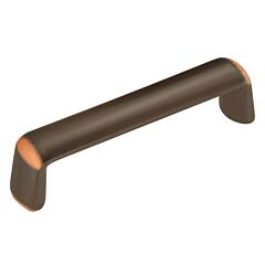 Eclectic Style 3 Inch (76mm) Center to Center, Overall Length 3-3/8 Inch Oil-Rubbed Bronze Hightlighted Kitchen Cabinet Pull/Handle