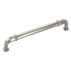 Cottage Style 5-1/32 Inch (128mm) Center to Center, Overall Length 5-1/2 Inch Satin Nickel Kitchen Cabinet Pull/Handle