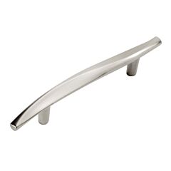 Surge Style 3 Inch (76mm) Center to Center, Overall Length 4-13/16 Inch Satin Nickel Cabinet Pull/Handle