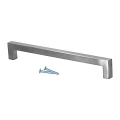 Modern Square Pull 7-9/16" (192mm) Center to Center, Overall Length 8-5/32" (207mm) Stainless Steel Cabinet Hardware Pull / Handle