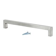 Modern Square Pull 10-1/8" (256mm) Center to Center, Overall Length10-5/8" (480mm) Stainless Steel Cabinet Hardware Pull / Handle