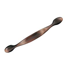 Flare Style 3-3/4" (96mm) Center to Center, Overall Length 4-31/32" Antique Copper, Cabinet Hardware Pull / Handle (Handles)