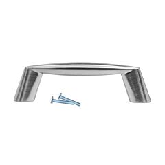 Modern Slanted Style 3" (76.2mm) Inch Center to Center, Overall Length 3-3/4" Brushed Nickel, Cabinet Hardware Pull / Handle (Handles)
