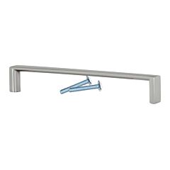 Thin Sleek Square Style 5-1/32" (128mm) Inch Center To Center, Overall Length 5-5/16" Brushed Nickel , Cabinet Hardware Pull / Handle 