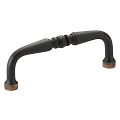 Classic Middle Bead Style, 3" (76.2mm) Inch Center to Center, Overall Length 3-3/8" Brushed Oil-Rubbed Bronze Cabinet Hardware Pull / Handle (Handles)