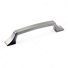 Transitional Slide Style 5-1/32" (128mm) Inch Center to Center, Overall Length 6-17/32" Brushed Nickel, Cabinet Hardware Pull / Handle