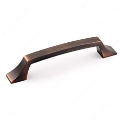 Transitional Slide Style 5-1/32" (127.5mm) Center to Center, Overall Length 6-17/32" Brushed Oil Rubbed Bronze Cabinet Pull/Handle