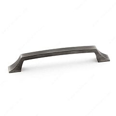 Transitional Slide Style 6-5/16" (160mm) Center to Center, Overall Length 6-17/32" Antique Nickel Cabinet Pull/Handle