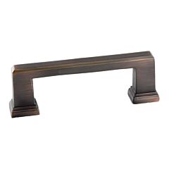 Transitional Steps Style 3-25/32" (96mm) Inch Center to Center, Overall Length 4-3/16" Brushed Oil-Rubbed Bronze, Cabinet Hardware Pull / Handle
