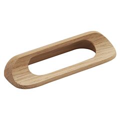 Natural Woodcraft Style 3-3/4 Inch (96mm) Center to Center, Overall Length 4-5/8 Inch Unfinished Wood Cabinet Pull/Handle