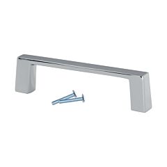 Sleek Square Style 3" (76.2mm) Inch Center To Center, Overall Length 3-3/8" Chrome, Cabinet Hardware Pull / Handle