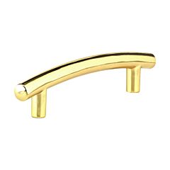Achilles Arch Style 3-3/4" (96mm) Inch Center To Center, Overall Length 5-5/16" (135mm) Brass, Cabinet Pull / Handle