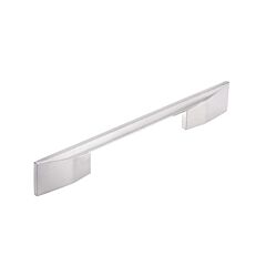 Contemporary 6-5/16" (160mm) & 7-9/16" (192mm) Dual Center to Center, Length 9-7/16" (239.5mm), Brushed Nickel, Wide Posts Metal Cabinet Pull/Handle