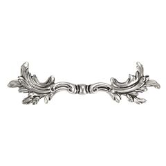 Manor House Style 3 Inch (76mm) Center to Center, Overall Length 5-3/4 Inch Silver Stone Cabinet Pull/Handle