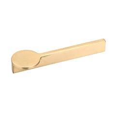 Contemporary 5-1/16" (128mm) Center to Center, Length 5-1/2" (140mm) Brushed Gold Spoon Style Cabinet Pull/Handle