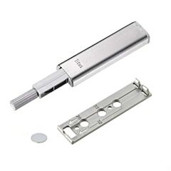 Magnetic Tip Push Latch with Linear Mounting Plate and Self Adhesive Magnetic Counter Tape