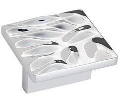 Amerock Calathea 1-1/4 in (32 mm) Center to Center, Polished Chrome Square Cabinet Handle/Pull