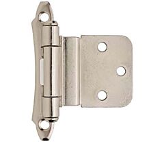 3/8in (10 mm) Inset Self-Closing, Face Mount 2-1/8 in (54 mm) Width  Polished Chrome Hinge - 2 Pack