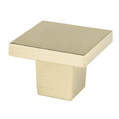 ProMod Satin Champagne Contemporary Style 1-5/32 Inch (29.5mm) Length Square Cabinet Knob
