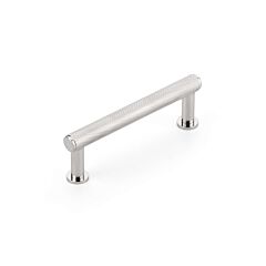 Pub House 3-1/2" (89mm) Center to Center, 4" (102mm) Length, Knurled, Polished Chrome Cabinet Pull / Handle