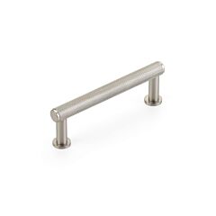 Pub House 3-1/2" (89mm) Center to Center, 4" (102mm) Length, Knurled, Brushed Nickel Cabinet Pull / Handle