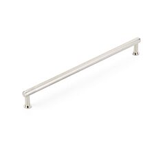 Pub House 10" (254mm) Center to Center, 10-1/2" Length, Knurled, Polished Nickel Cabinet Pull / Handle