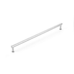 Pub House 12" (305mm) Center to Center, 12-1/2" Length, Knurled Polished Chrome Cabinet Pull/ Handle