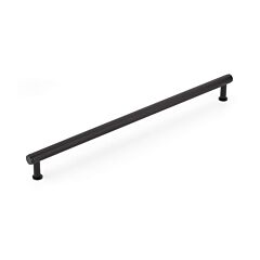 Pub House 18" (457mm) Center to Center, 19-1/4" (488.5mm) Length, Knurled, Matte Black Appliance Pull/ Handle