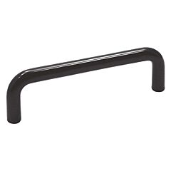 Midway Style 3-1/2 Inch (89 mm) Center to Center, Overall Length 3-13/16 Inch Black Cabinet Pull/Handle