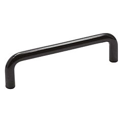 Midway Style 3-3/4 Inch (96mm) Center to Center, Overall Length 4-1/16 Inch Black Cabinet Pull/Handle