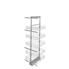 Chrome Basket Pantry Pullout Soft Close, 20 in