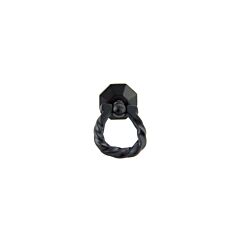 Mission Collection Twisted Ring Pull 1-13/16" (46mm) Diameter in Matte Black