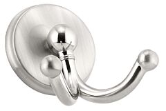 Fissure Transitional Metal Double Hook, 2-3/4", Brushed Nickel