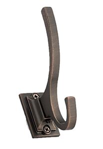 Britt Transitional Metal Double Hook, 5", Brushed Oil-Rubbed Bronze
