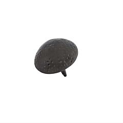 Traditional 1-19/32" (40.5mm) Overall Diameter Forged Iron Decorative Round Nail for Barn Door, Flat Black