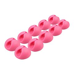10 Pack Rok Hardware Cable Organizer Cord Management System, Multipurpose Cable Clip, Desktop Cable Organizer, Pink (hardware)