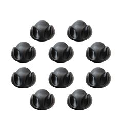 10 Pack Rok Hardware Multipurpose Cable Clip Grip Desk Wall Organizer Desktop Wire Cord Type USB Charger Holder Black (hardware)