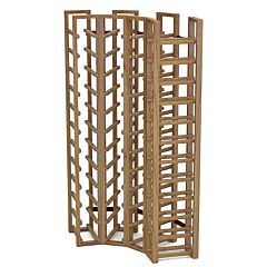 Rok Hardware Classic 45" (1143mm) Individual Wine Cellar, 48-Bottle Capacity Modular Standard Corner Rack with Wall Support