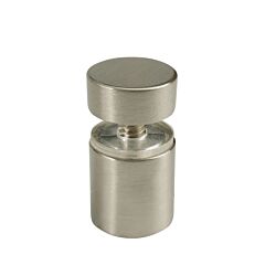 Rok Hardware 4 Pieces 3/4" (19mm) Height Standoff without Ring, Glass Wall Panels Support, Brushed Nickel