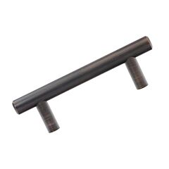 Contemporary Euro Style Solid Metal Bar Pull / Handle Oil-Rubbed Bronze 3-3/4" (96mm) Hole Centers, 5-3/8" (136mm) Overall Length