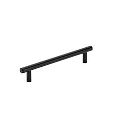 Signature Euro Style Solid Metal Bar Pull / Handle Flat Black 6-5/16" (160mm) Hole Centers, 7-7/8" (200mm) Overall Length