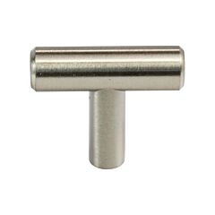 Rok Hardware Contemporary Metal T Knob Pull, Brushed Nickel, 1-9/16" Overall Length