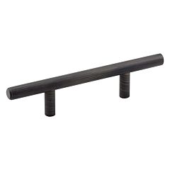 Rok Hardware Contemporary Euro Style Solid Metal Pull / Handle Brushed Oil-Rubbed Bronze 3" (76mm) Hole Centers, 6-5/32" Overall Length (Handles)