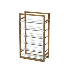 Rok Hardware Modern 30" (762mm) Individual Wine Cellar, 12-Bottle Capacity Modular Glass Rack with Wall Support