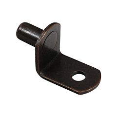25 Pack 1/4" L-Shaped Antique Copper Support Furniture Cabinet Closet Shelf Bracket Pegs Hole (Shelf Pins)